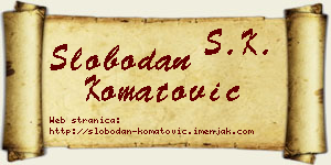 Slobodan Komatović vizit kartica